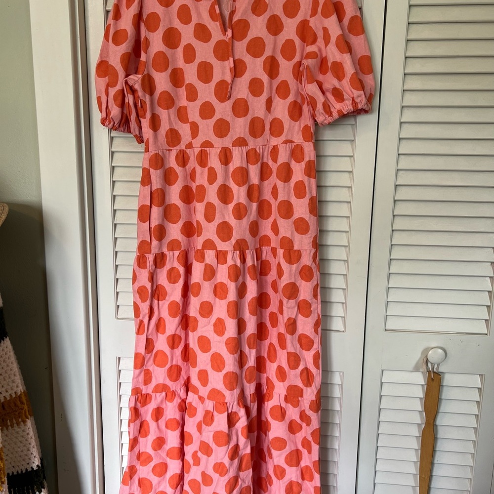 Who What Wear Pink and Orange Dress